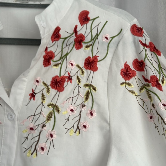 ECOATUP WHITE EMBROIDERED SHIRT SZ:XL - Picture 3 of 9